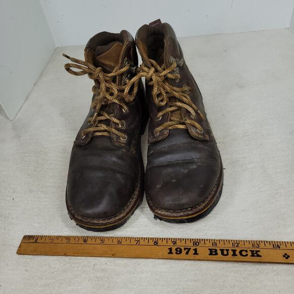 Hawx Boots Mens Sz 13 D Brown Enduro Comp Toe Gorpcore Workwear Leather Shoes main image 4